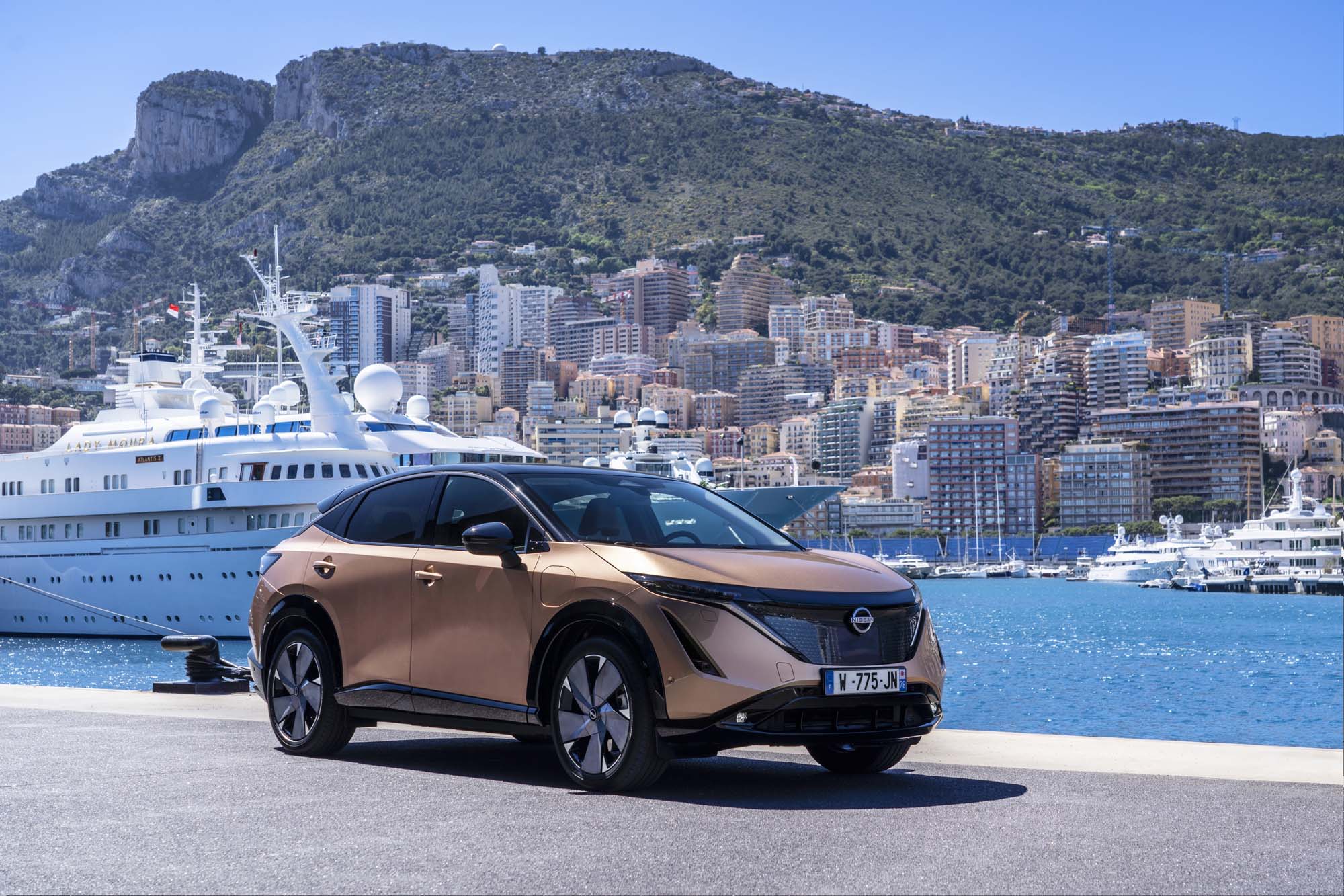 To αμιγώς ηλεκτρικό Nissan Ariya στο Circuit de Monaco